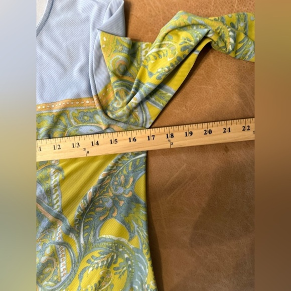 BCBGMaxAzria Size XS Dress Noely Paisley Block Print Shift Blue Multicolor - Picture 6 of 10